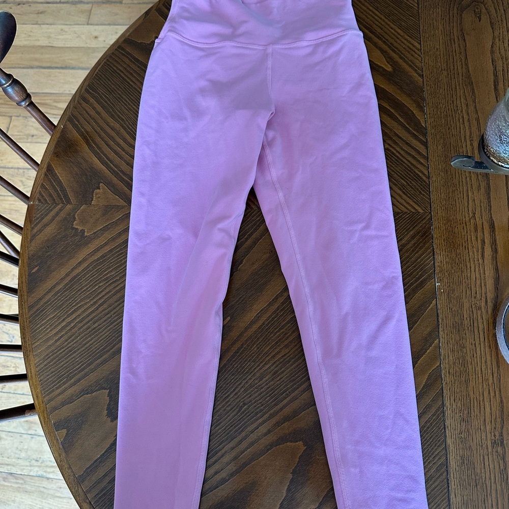 ALO Yoga Pink Leggings High-Waisted Stretchy size M
